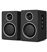Computer Speakers for Desktop PC, Active Bookshelf Speaker with 3‘’ Carbon Fiber Woofer and Silk ...