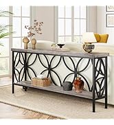 Tribesigns 70.9-Inch Narrow Sofa Table, Industrial Long Sofa Table Behind Couch, Entry Console Ta...