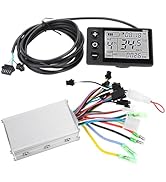 Respicefinem Bicycle Scooter Waterproof Brushless Controller Kit 24V-48V Wide Voltage Low Voltage...