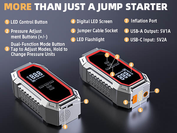 portable battery jump starter for car