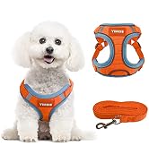 Small Dog Harness and Leash Set, Ultra Soft Adjustable No Pull Puppy Harness with Reflective Strap