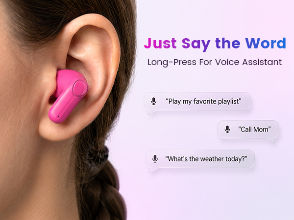 Voice control wireless earbuds