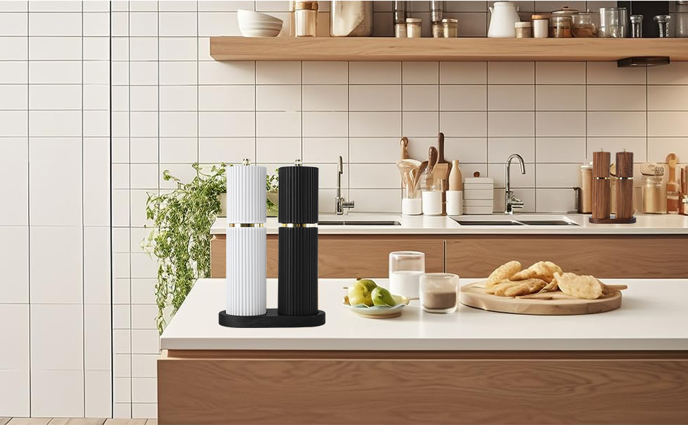 Premium Wooden Salt and Pepper Grinder Set