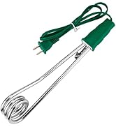 Portable Immersion Water Heater 1500W 110V Dual Voltage Portable Water Heater Electric Travel Acc...