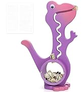 AORCMITN Wooden Dinosaur Piggy Bank Boalord for Boys Kids Girls Clear Big Belly Animal Coin Bank ...