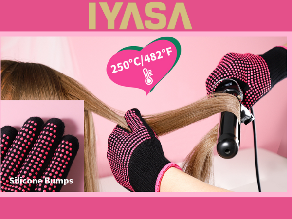 heat glove protection resistance proof protectant press thin hair resistant styling silicone curling