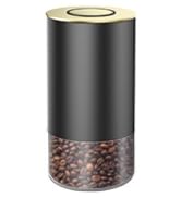 Glass Storage Coffee Container by Kaffe - BPA Free Stainless Steel Canister with Airtight Lid