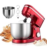VEVOR Stand Mixer, 4.4 QT+6 QT Electric Kitchen Mixer, 300W Dough-Mixer, 10 Speeds Tilt-head Food...