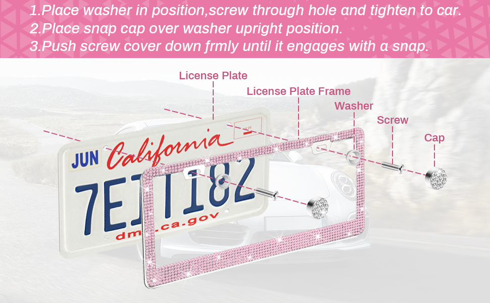 Bling License Plate Frame