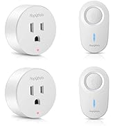 [2 Pack]HAPYTHDA Wireless Remote Control Outlet Plug, No Wiring Needed Remote Light Switches Kit,...