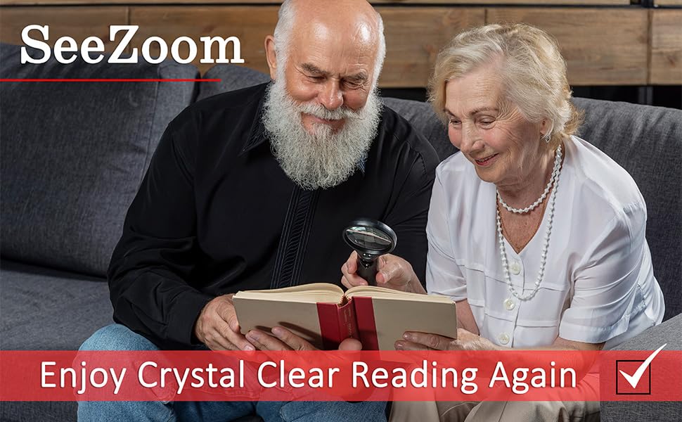 Distortion-free magnifying glass for elderly: perfect gift for clear magnifying reading