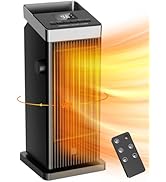 BREEZOME Space Heater, 1500W Fast Heating Heaters for Indoor Use, Portable Ceramic Electric Heate...