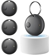 Smart Item Finder, Key Finder Air Tracker Tag, 4 Pack (Black)