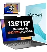 Mamol 360° Privacy Screen for MacBook Air 13.6 &amp; 13 Inch 2022-2025 (M2, M3, M4), Anti Glare Blue ...