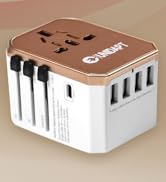 International Plug Adapter, Unidapt Travel Adapter Worldwide - All in one Universal Charger USB T...