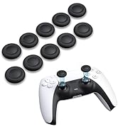 NEWDERY Joystick Replacement Grip Caps for PS4/PS5 Controller, PS5/PS4 Thumb Grips Caps, Anti-Sti...