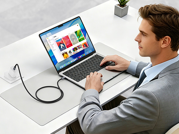 USB-C Fast Charging Cable for MacBook &amp;amp; Work Laptops