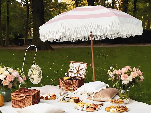 boho umbrella outdoor patio