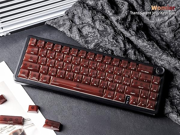 Keycaps Jelly Ceramic Keycaps Style, Clear Keycaps, Transparent Side Printed Keycaps