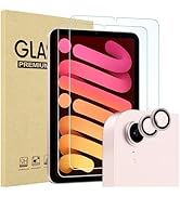ProCase 2-Pack Tempered Glass Screen Protector for iPad Mini 6 8.3 2021 + 2-Pack Camera Lens Prot...