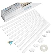 Wuitaouy Cord Hider Kit, 141.7in Cord Covers for 2-3 Wires on Wall, Paintable Cable Hider Wire Co...