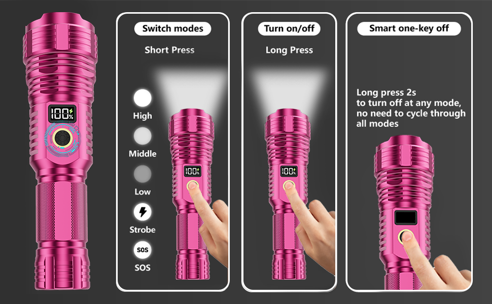 linternas led recargables de alta potencia