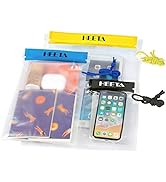 HEETA 3-Pack Clear Waterproof Dry Bag, Water Tight Cases Pouch Dry Bags for Camera Mobile Phone M...