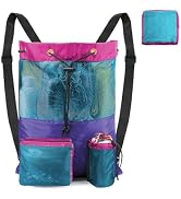 BeeGreen Gym Bags for Men Women Mesh Drawstring Backpack for Swim Sports Workout Gear Gifts for S...