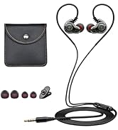 Holiper Wired Earphones with Mic and Extra Bass, Dual Driver Wired Headphones Wrap Around Over Ea...