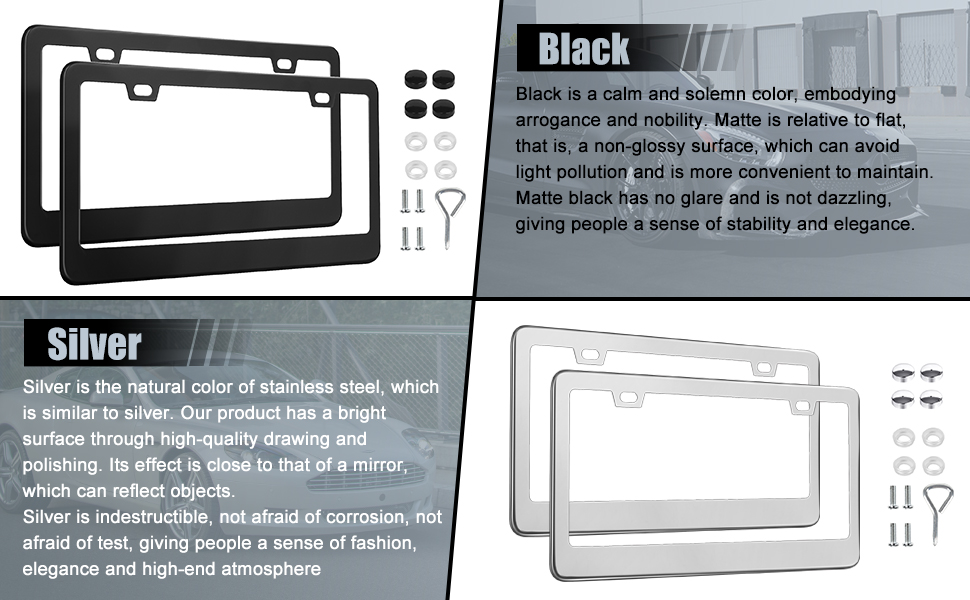 chrome license plate frames for cars