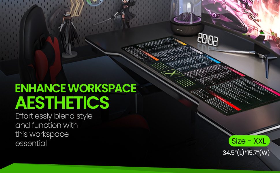 aesthetics enhance workspace exel function size xl large big extreme gaming 