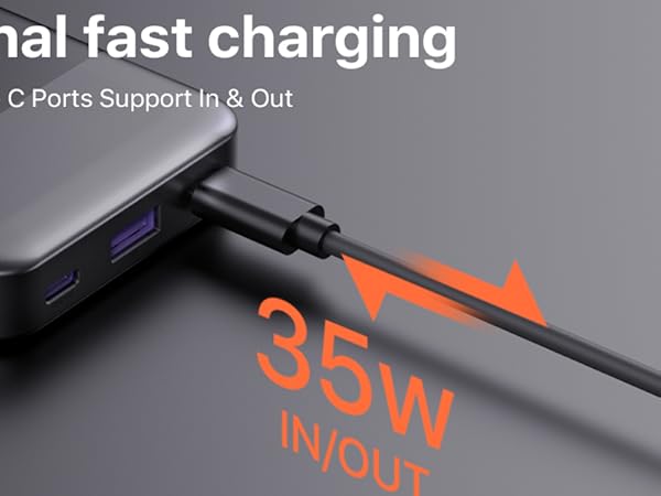 Type c battery pack phone battery bank external battery power bank cell phone charger power bank