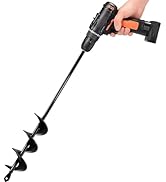 TCBWFY Auger Drill Bit for Planting 1.6x16.5inch Extended Length Garden Auger Spiral Drill Bit fo...