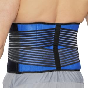 NeoTech Care Neoprene Back Brace, Double Compression, Black, Size Medium