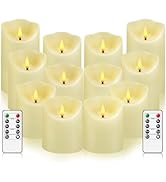 kakoya Flameless LED Candles Battery Operated with Remote and Timer,Flickering Electric Fake Plas...