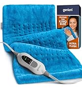 GENIANI Extra Large Electric Heating Pad for Back Pain and Cramps Relief - Auto Shut Off - Soft H...