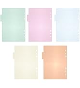 Toddmomy 10Pcs Binder Dividers Plastic Dividers Binder Dividers Classified Label for Six- Hole Pl...