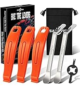 SARDVISA Bike Tire Levers| 3-Pcs Ultra Strong Tire Levers &amp; 2-Pcs Stainless Steel Tire Spoons, Bi...