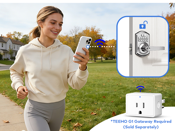 Remote lock/unlock requires TEEHO G1 gateway