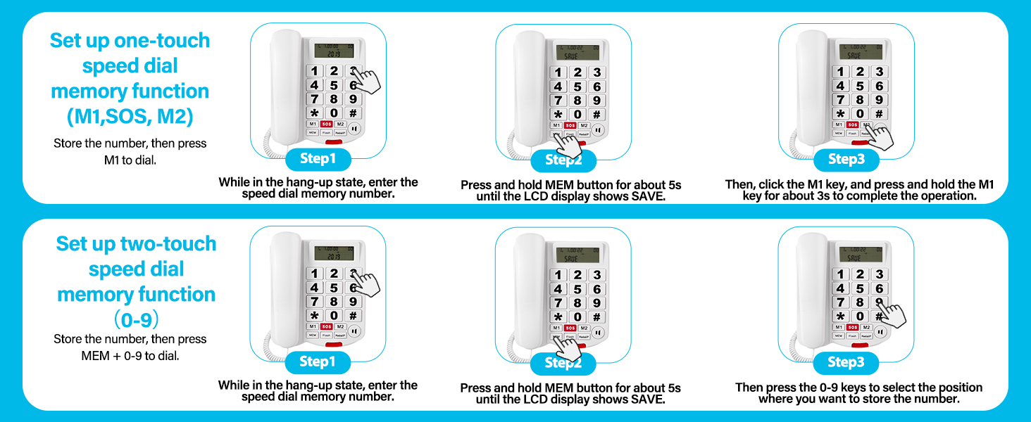 corded landline phone with caller id