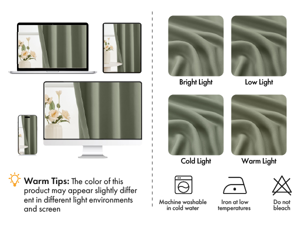 4 Panel Curtains Set 36 Inches Blackout Short Curtain Tiers Small Window Basement Bathroom Kitchen