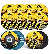 PRETEC Grinding &amp; Cutting Wheels 4 1/2 inch Set,Angle Grinder Wheel Set,Cut Off Wheels 8 PCS,Grin...