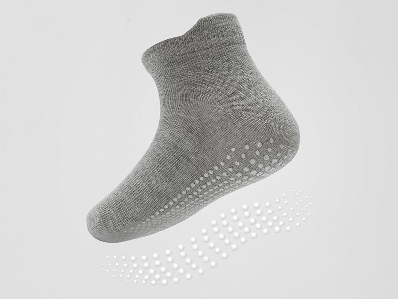 non-slip grips machine washable reinforced toes breathable skin-friendly sensitive skin