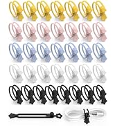 36-Pack Silicone Cable Ties, Reusable Cord Organizer Straps With 2 Binding Methos, Durable &amp; Stre...