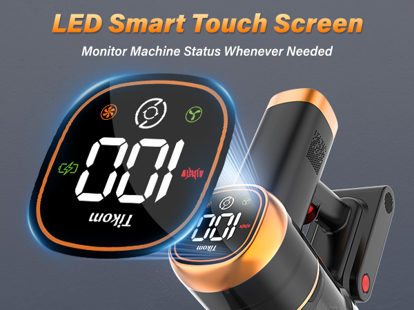 The cordless stick vacuum cleaner has a built-in 7-stage Filtration Cyclone System