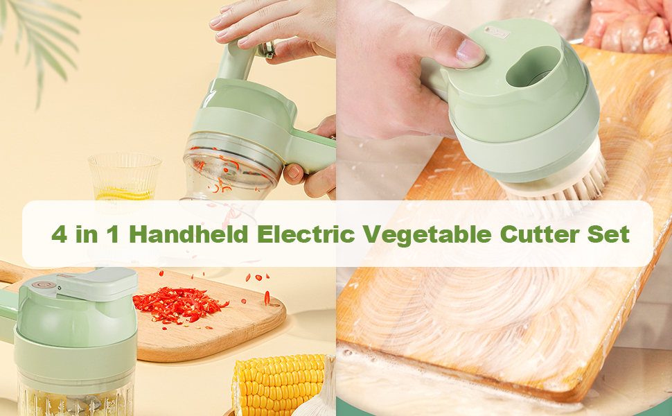 4 in 1 Handheld Electric Vegetable Cutter Set
