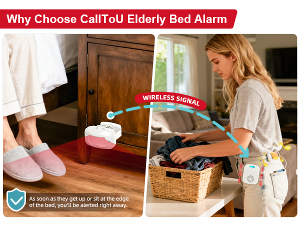 As soon as they get up or sit at the edge of the bed,you&amp;#39;ll be alerted right away