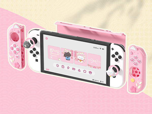 PlayVital Protective Case for Nintendo Switch OLED with Extra Stand
