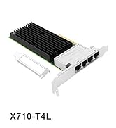 Vogzone for Intel X710-T4L 10Gb Quad RJ45 Ports Ethernet LAN Adapter with Intel X710TM4 Chip, PCI...