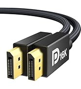 IVANKY 16K Displayport Cable 2.1, [VESA Certified] DP Cord [16K@60Hz,8K@120Hz,4K@240Hz], Display ...